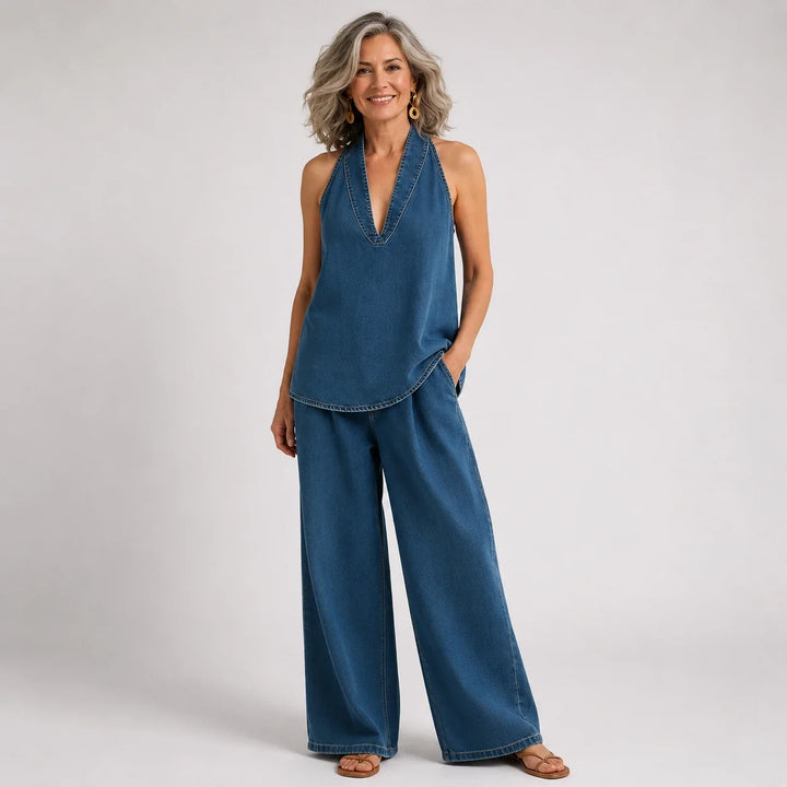 Armelle™ | Ensemble top et pantalon large