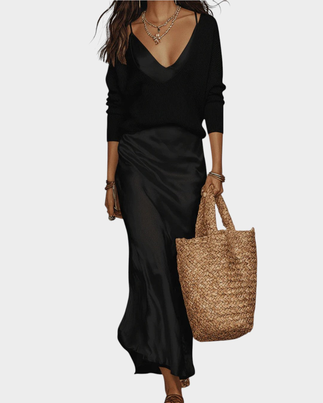 Marielle | Robe Slip & Ensemble Tricot