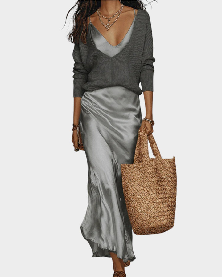 Marielle | Robe Slip & Ensemble Tricot
