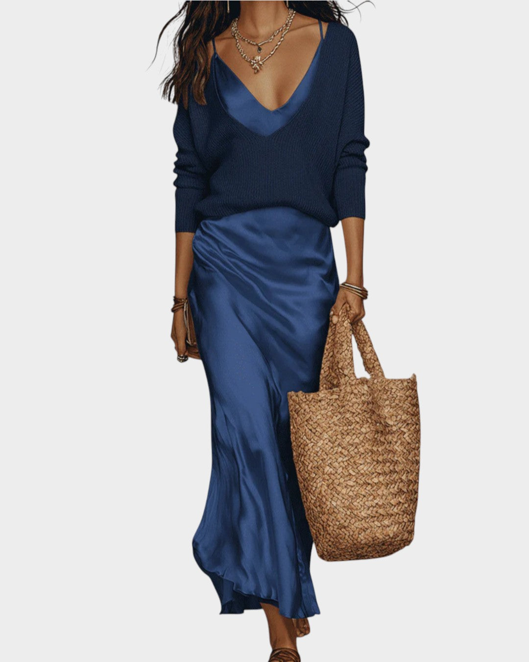 Marielle | Robe Slip & Ensemble Tricot