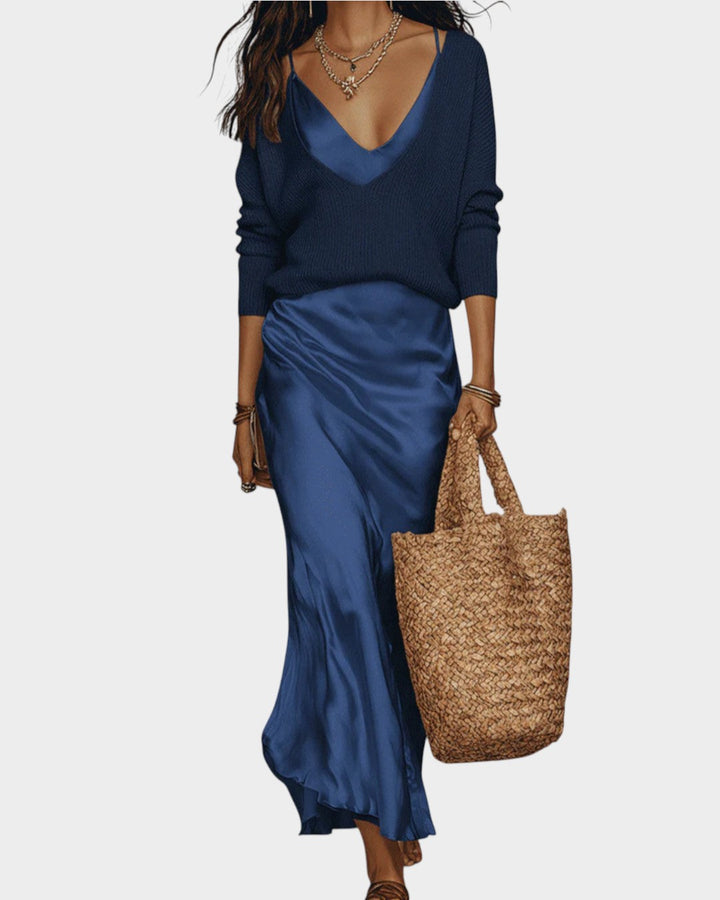 Marielle | Robe Slip & Ensemble Tricot