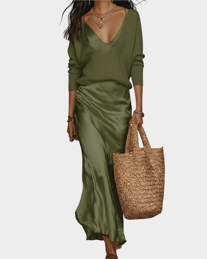 Marielle | Robe Slip & Ensemble Tricot