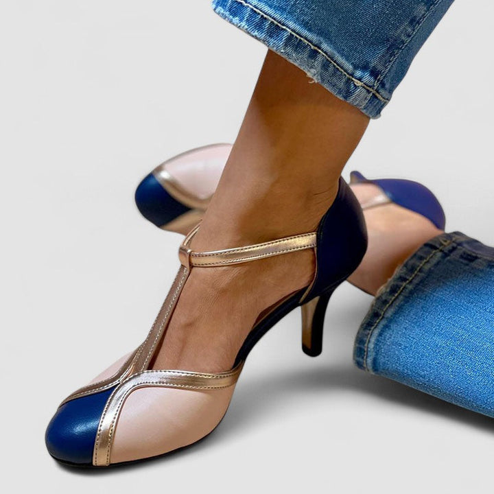 Delphine | Ballerines T-Strap Colorées et Confortables avec Bout Rond