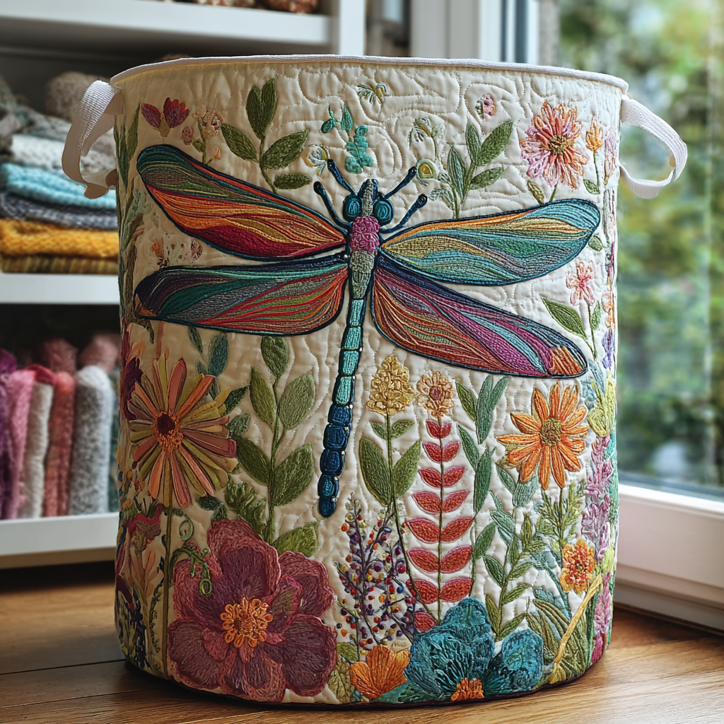 Lucienne™ | Panier Matelassé Libellules