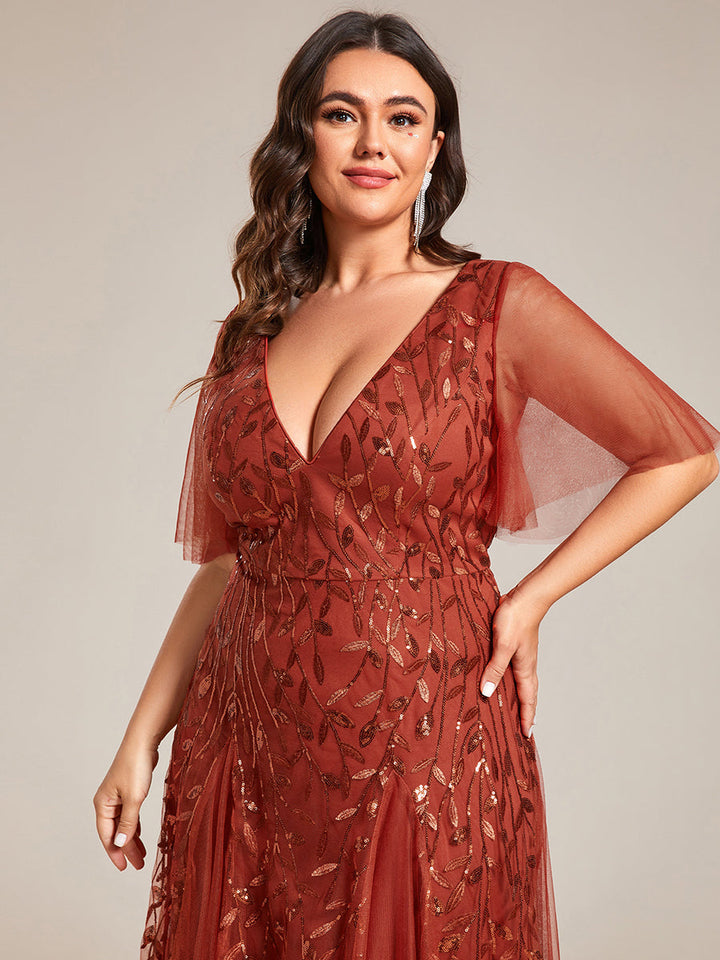 Prudence | Robe de Soirée Longue Romantique Étincelante avec Décolleté en V et Bretelles
