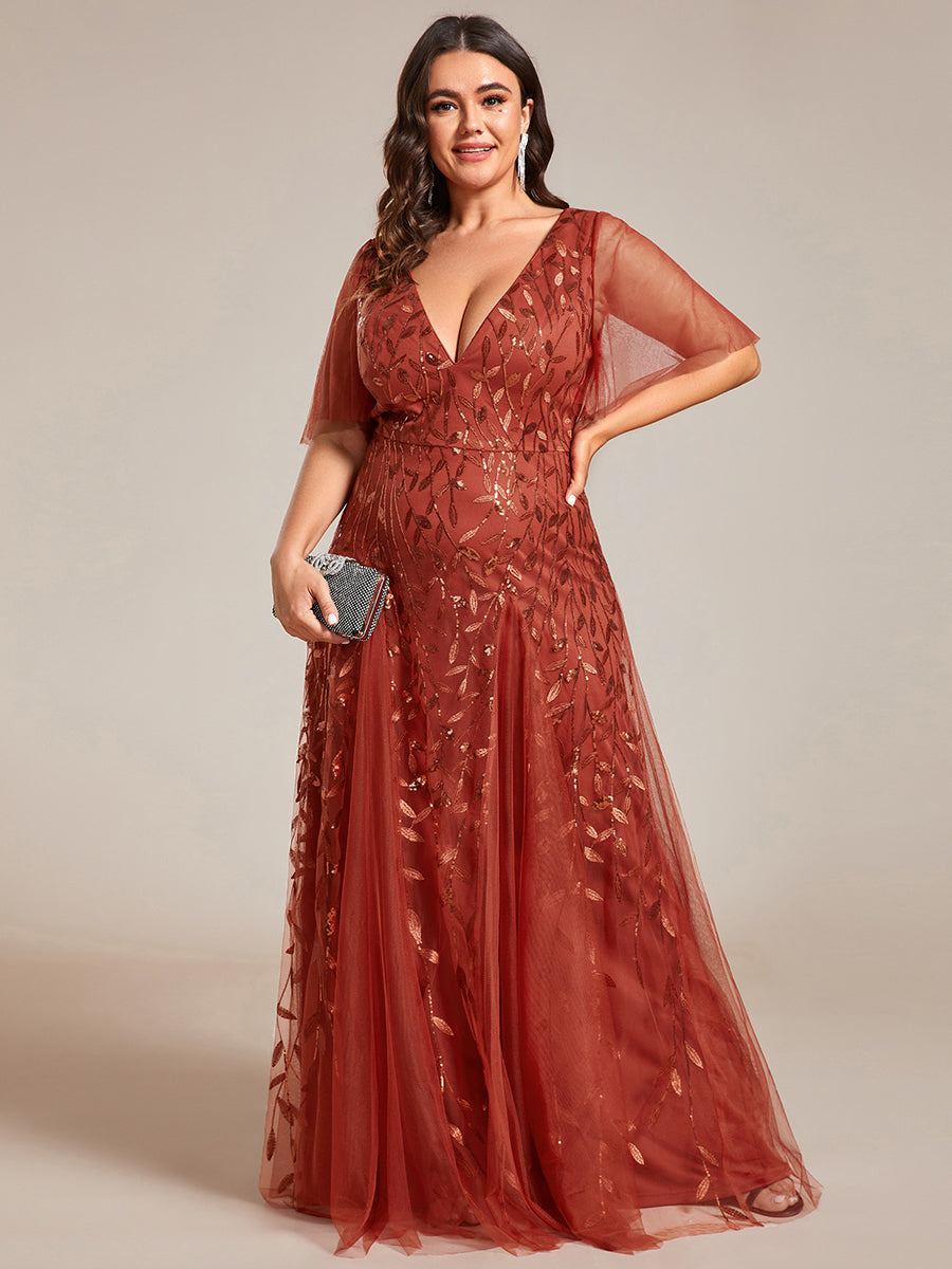 Prudence | Robe de Soirée Longue Romantique Étincelante avec Décolleté en V et Bretelles