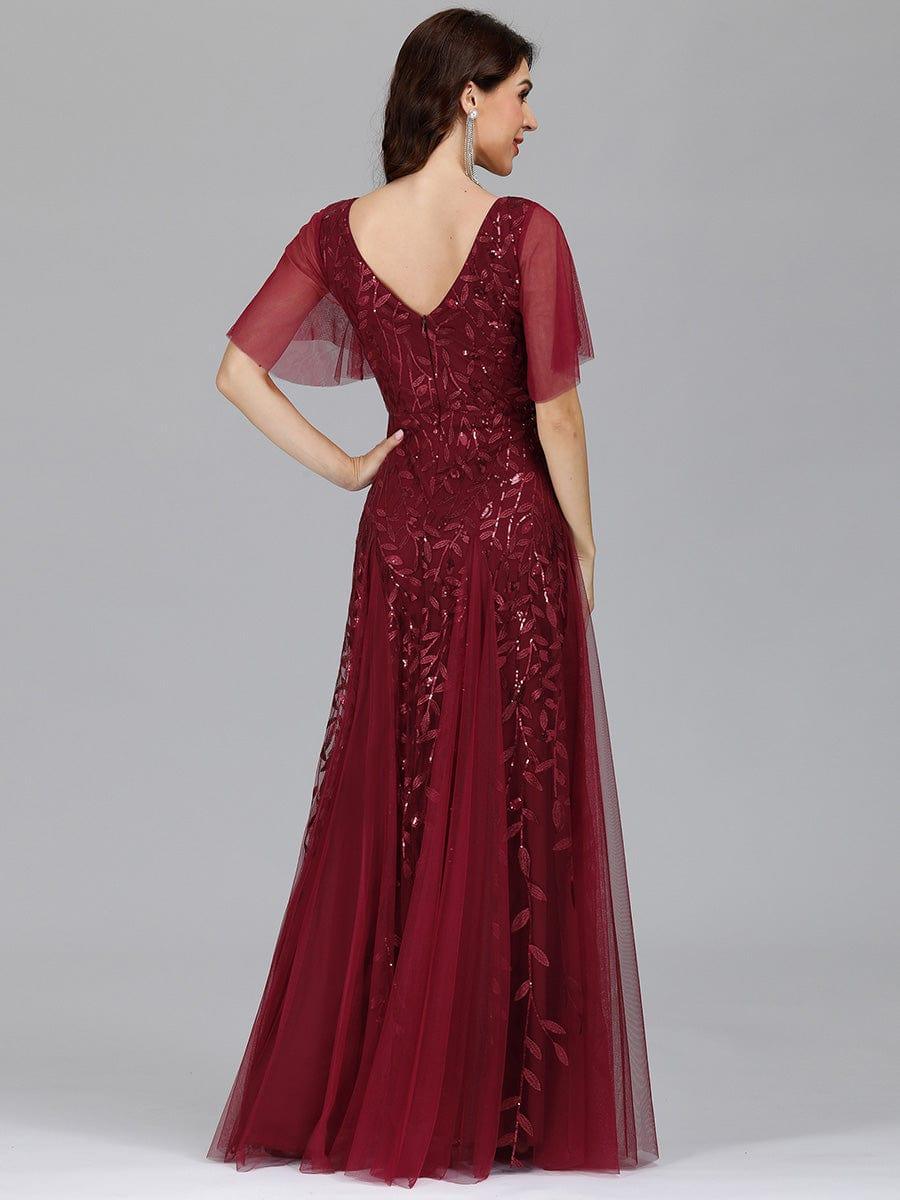 Prudence | Robe de Soirée Longue Romantique Étincelante avec Décolleté en V et Bretelles