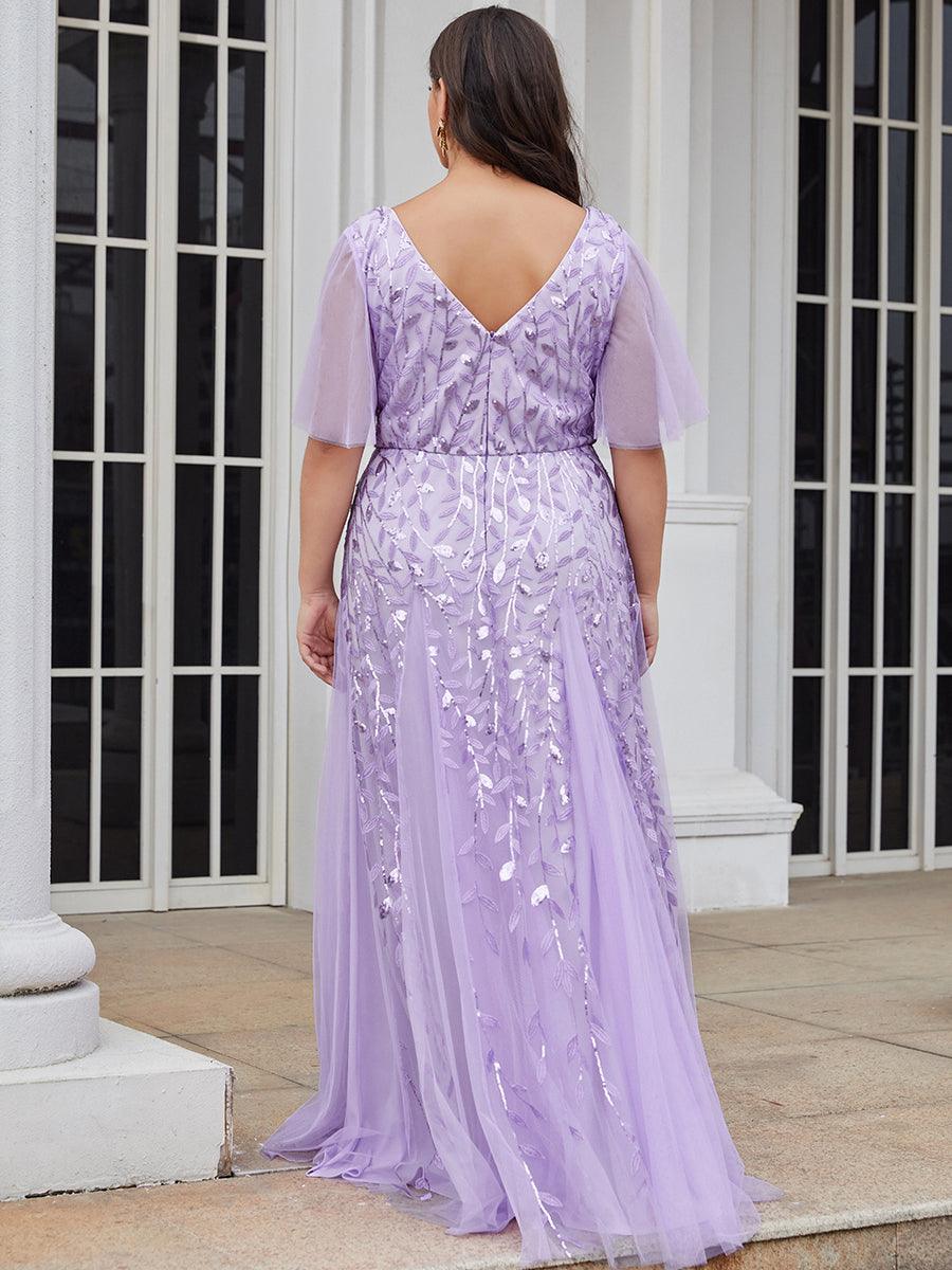 Prudence | Robe de Soirée Longue Romantique Étincelante avec Décolleté en V et Bretelles