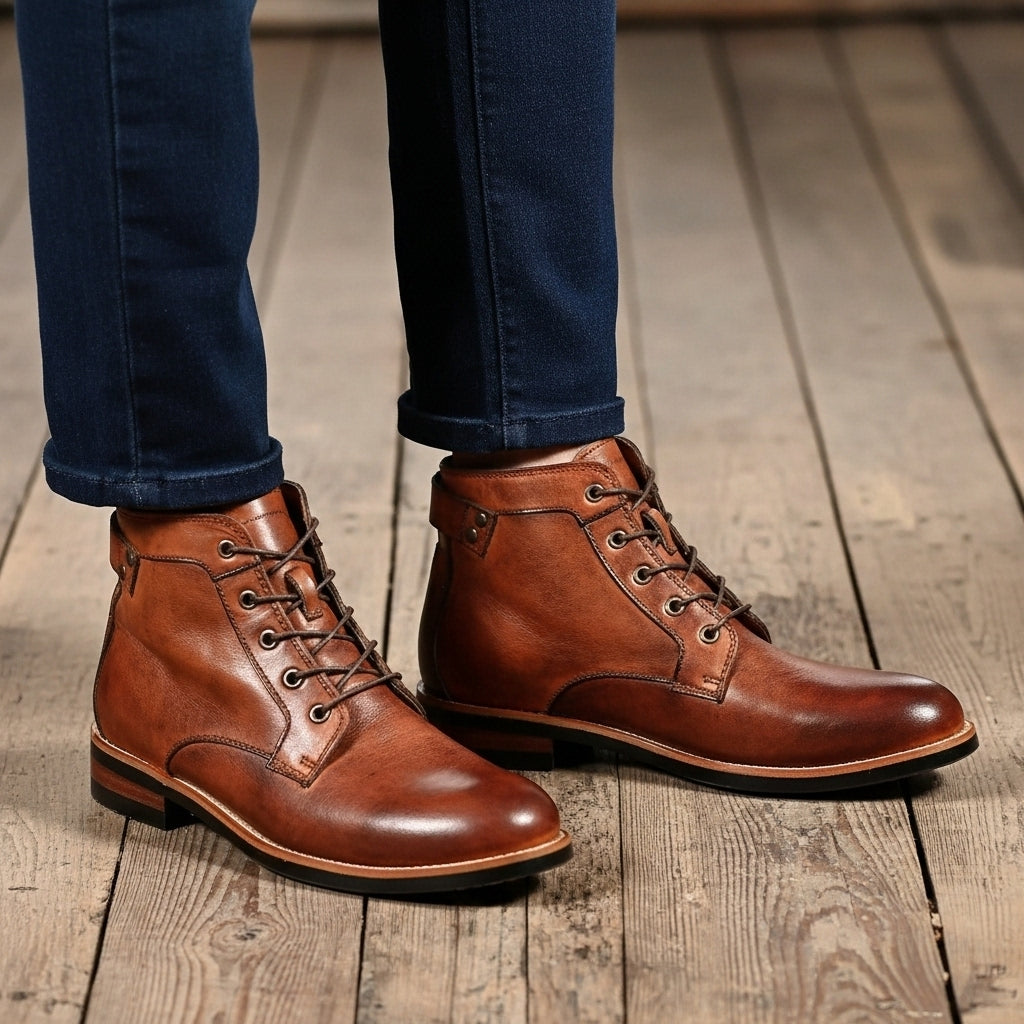 César - Bottes Rétro à Bout Rond