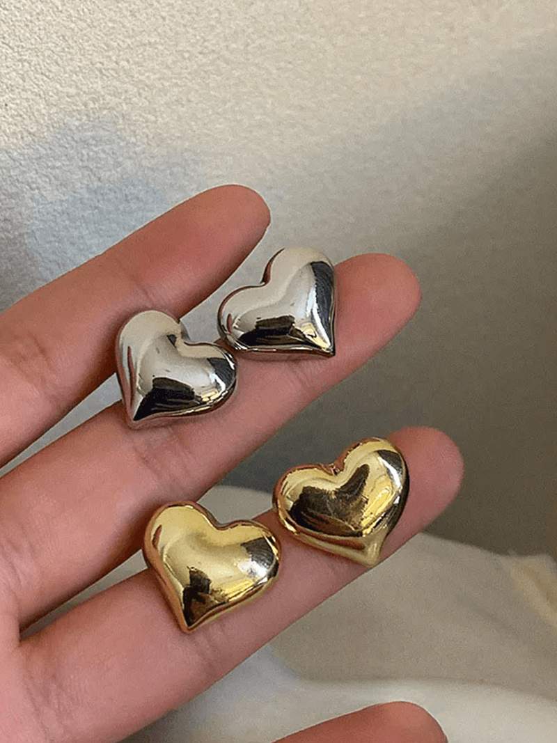 Boucles d'oreilles en forme de cœur