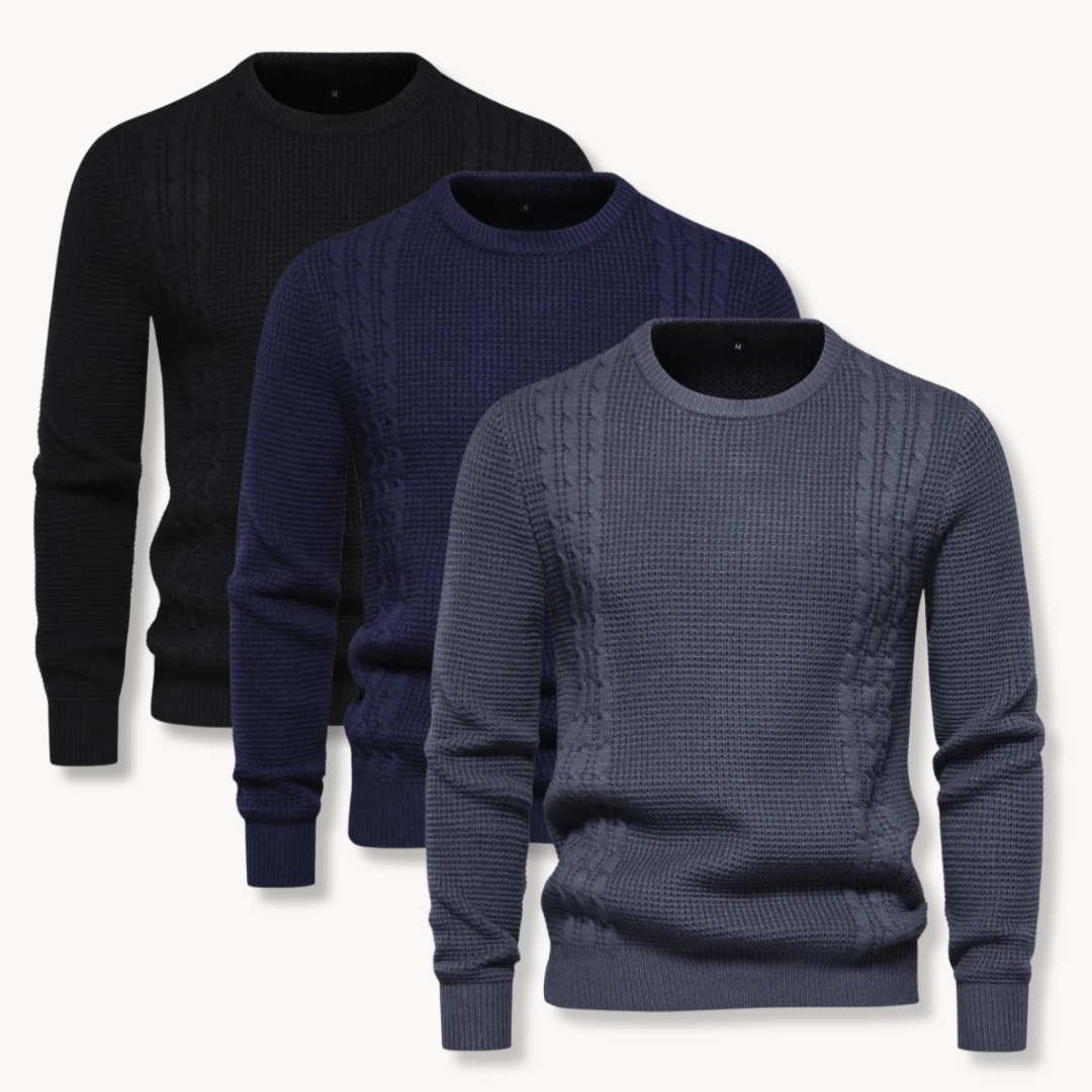 Chasseur - Pull en Tricot Patchwork