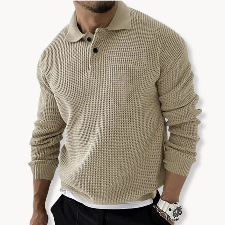 Cyprien - Pull Polo Tricoté