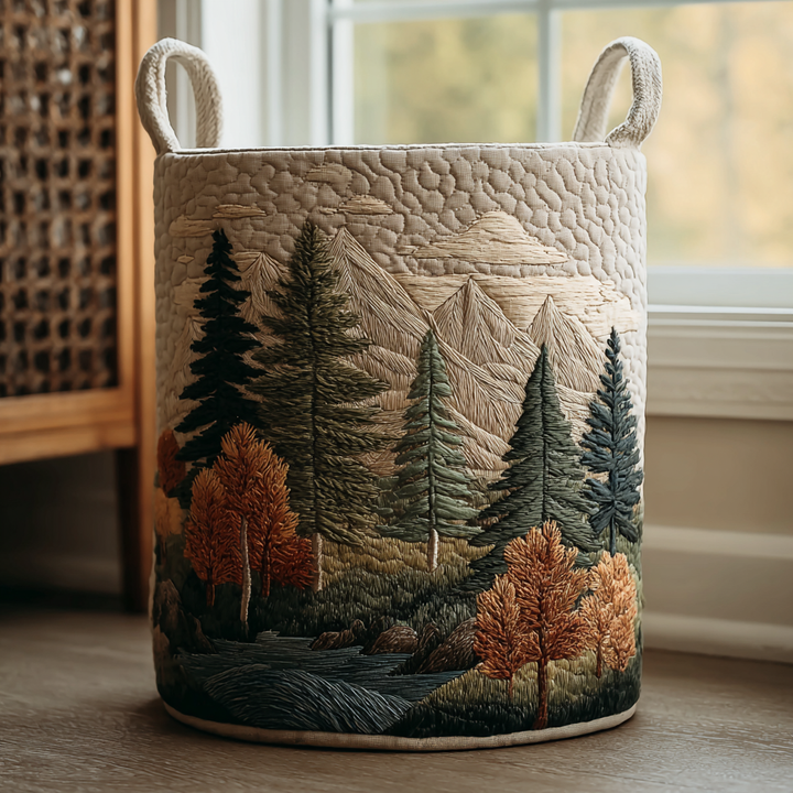 Ursule™ | Panier Matelassé Forêt