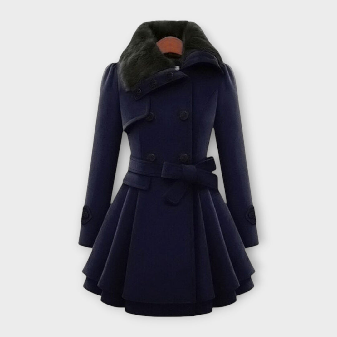 Jacinthe | Manteau Élégant avec Fourrure