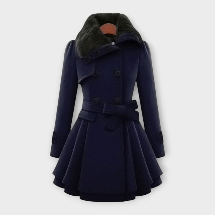 Jacinthe | Manteau Élégant avec Fourrure