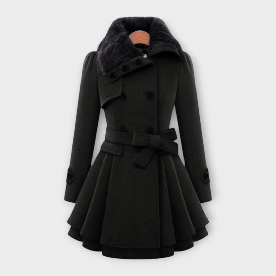 Jacinthe | Manteau Élégant avec Fourrure
