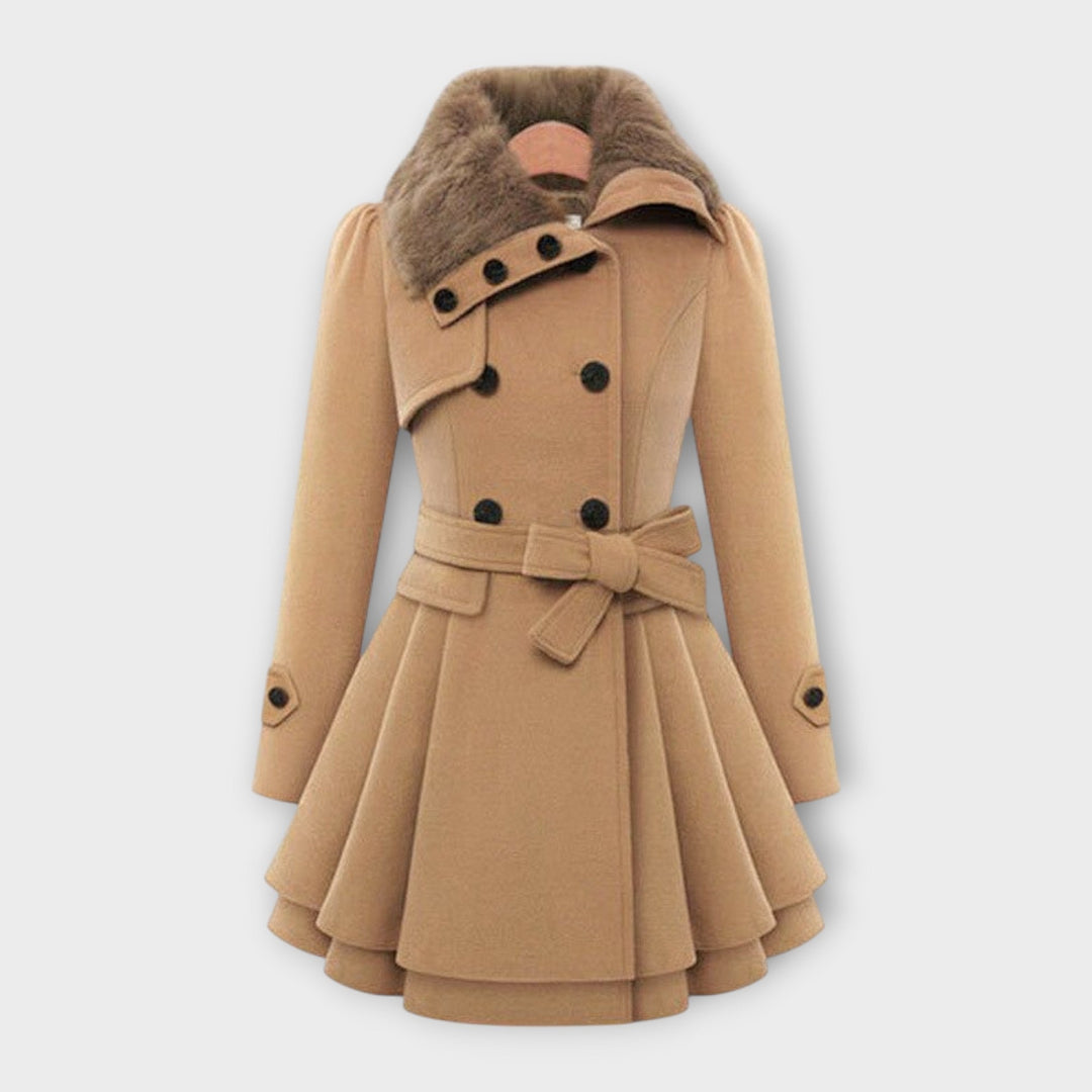 Jacinthe | Manteau Élégant avec Fourrure