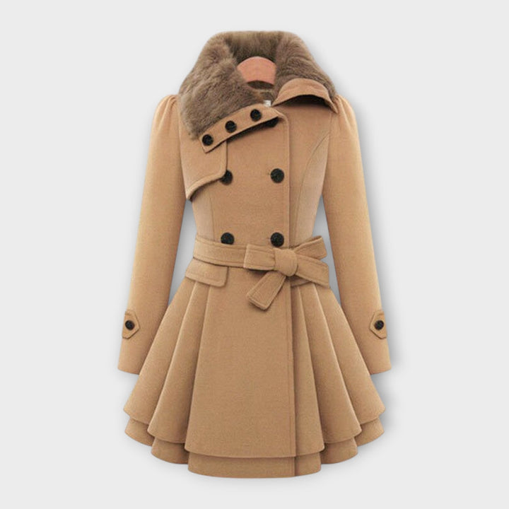 Jacinthe | Manteau Élégant avec Fourrure