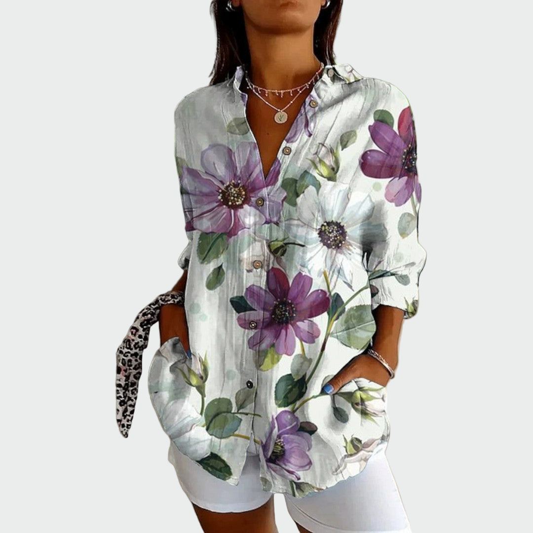 Chemise Élégante avec Imprimé Floral