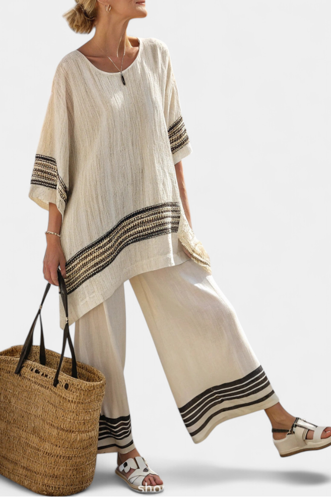 Blandine | Ensemble Élégant en Lin de Bambou