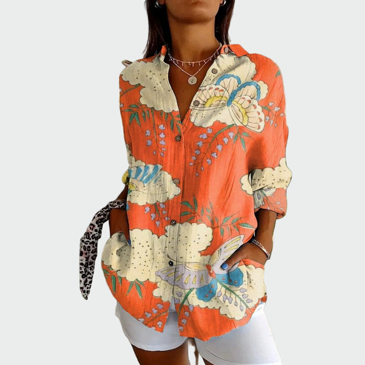 Chemise Élégante avec Imprimé Floral