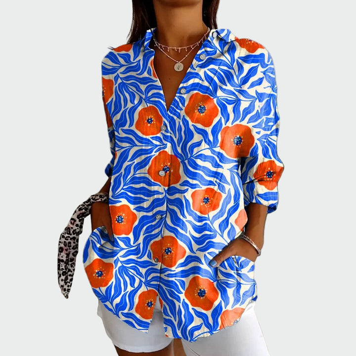Chemise Élégante avec Imprimé Floral
