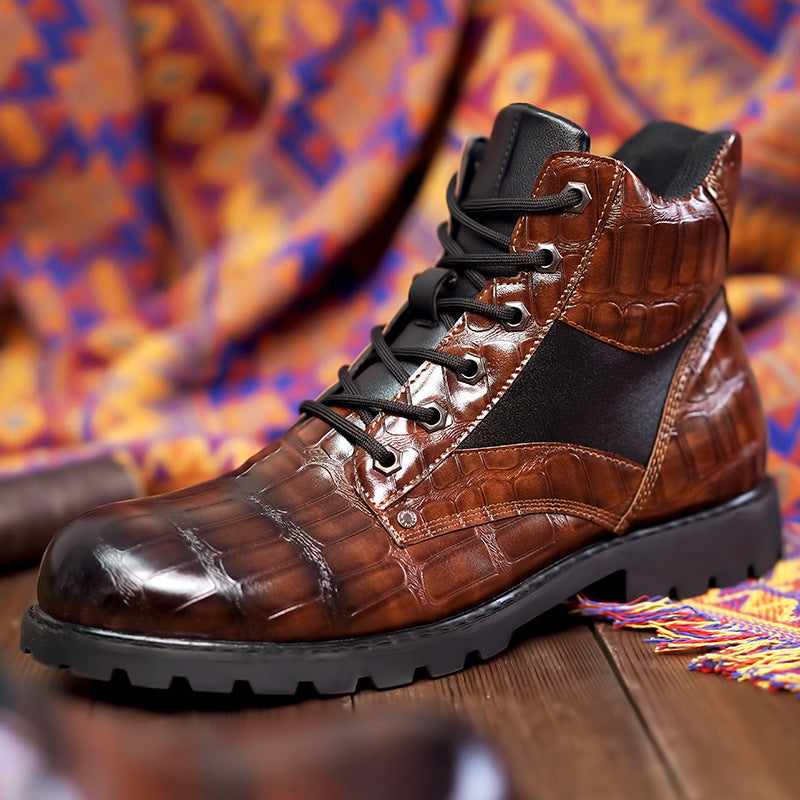 Hubert - Bottes en Cuir de Crocodile