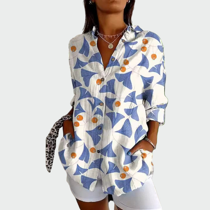 Chemise Élégante avec Imprimé Floral