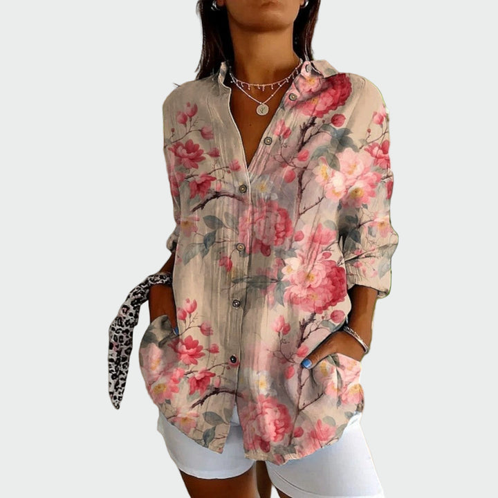 Chemise Élégante avec Imprimé Floral
