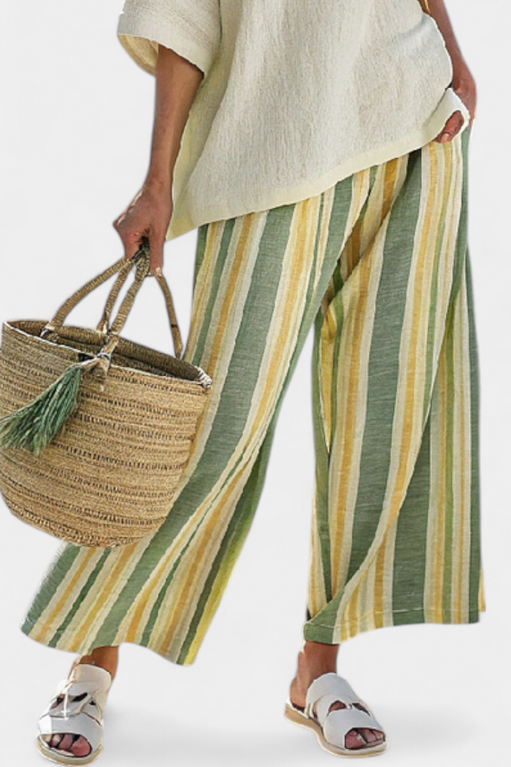 Noemie | Ensemble en Lin de Bambou Olive