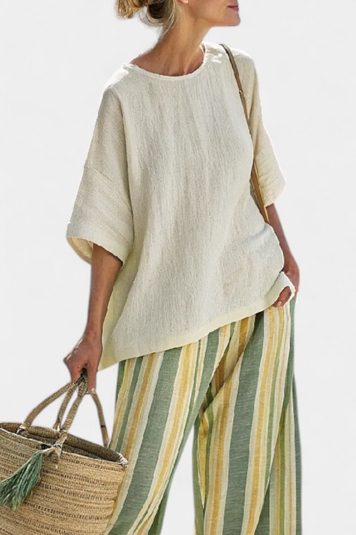 Noemie | Ensemble en Lin de Bambou Olive
