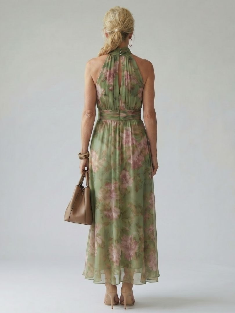 Vivienne | Robe avec Bretelles Froncées