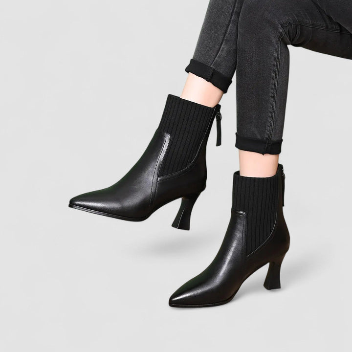 Valérie - Bottes à plateforme en cuir