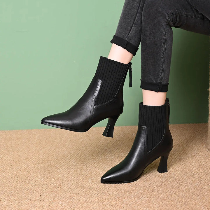 Valérie - Bottes à plateforme en cuir