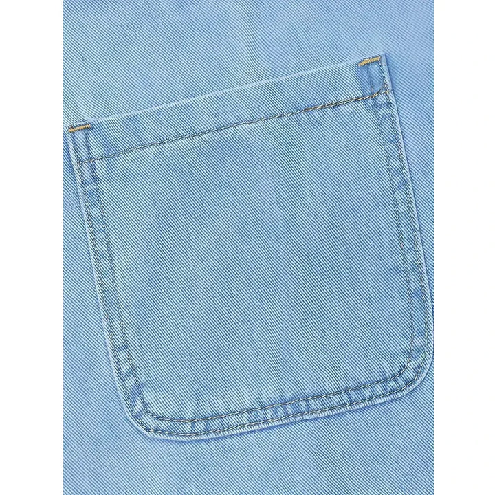 Bernadette™ | Robe en denim sans manches avec fronces