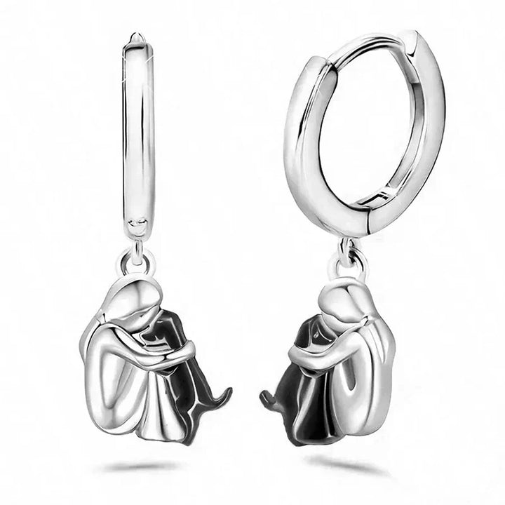 Chien Embrassé - Boucles d'oreilles (Fermeture ronde)