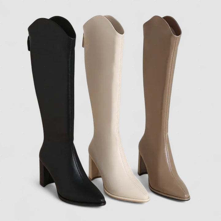 Noélie - Bottes à Talons Épais d'Élégance pour l'Hiver