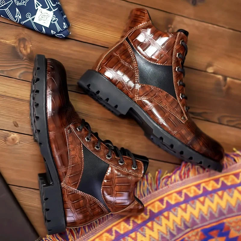 Hubert - Bottes en Cuir de Crocodile