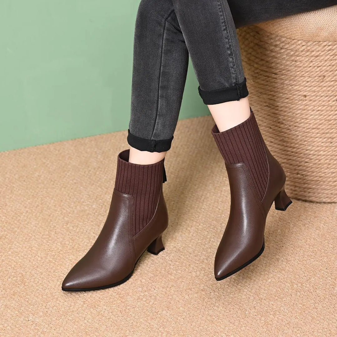 Valérie - Bottes à plateforme en cuir
