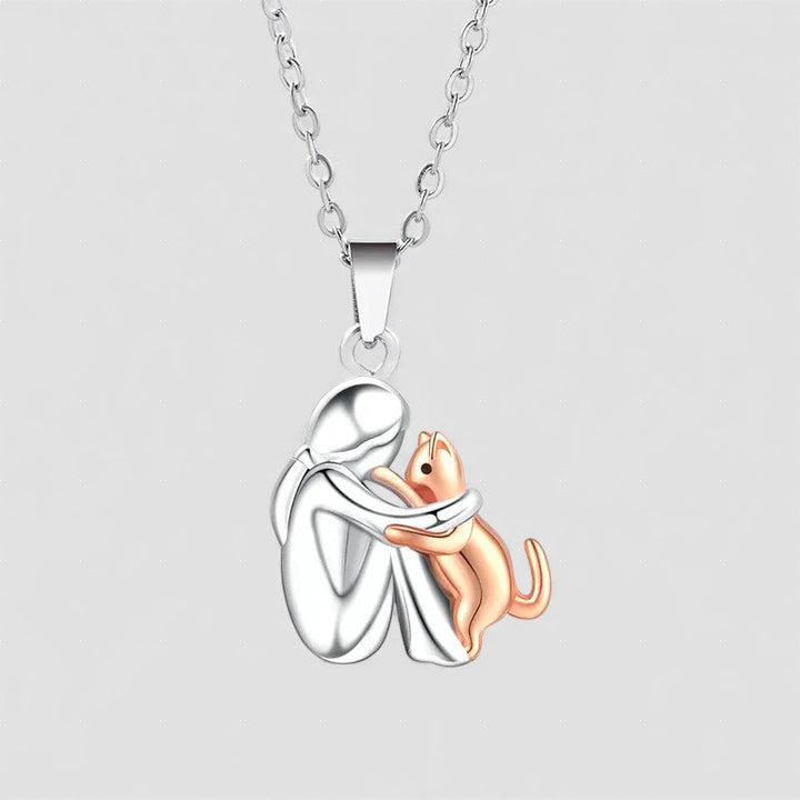 Collier Chat Étreinte