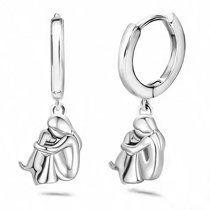 Chien Embrassé - Boucles d'oreilles (Fermeture ronde)