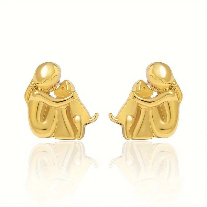 Boucles d'oreilles Chien en Câlin