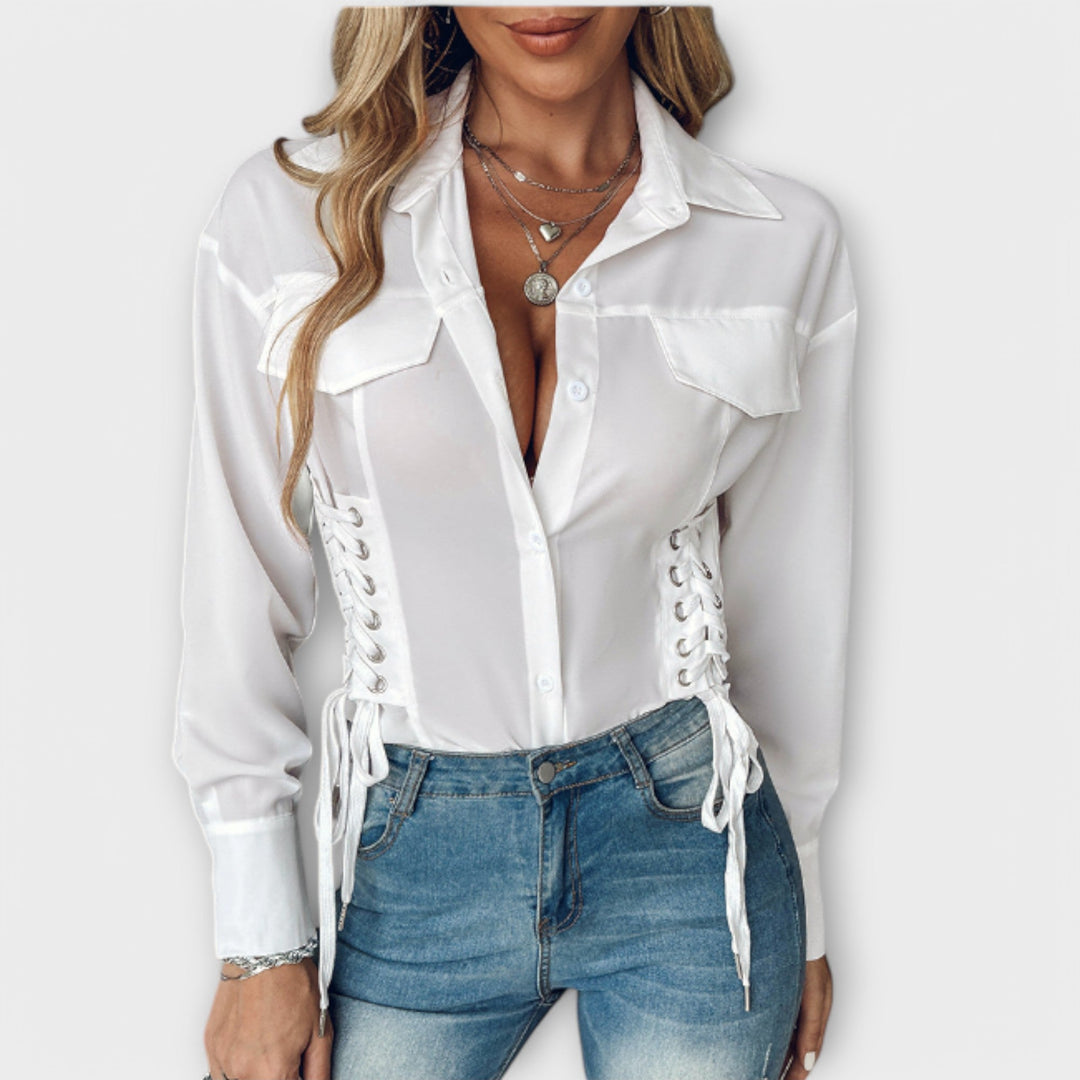 Marine | Blouse à Manches Longues