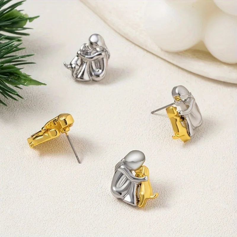 Boucles d'oreilles Chien en Câlin