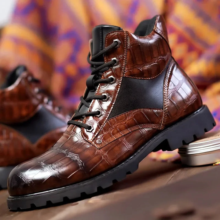 Hubert - Bottes en Cuir de Crocodile