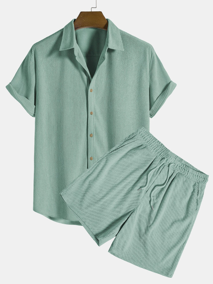 Ensemble Chemise en Velours Côtelé