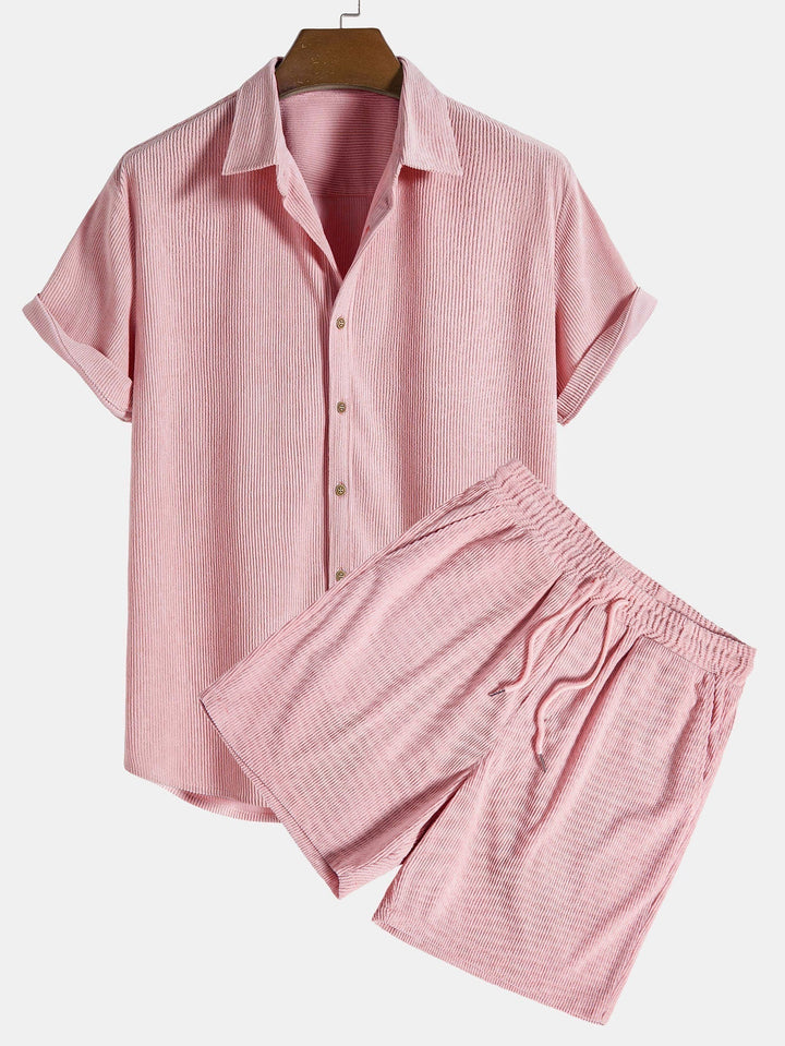Ensemble Chemise en Velours Côtelé
