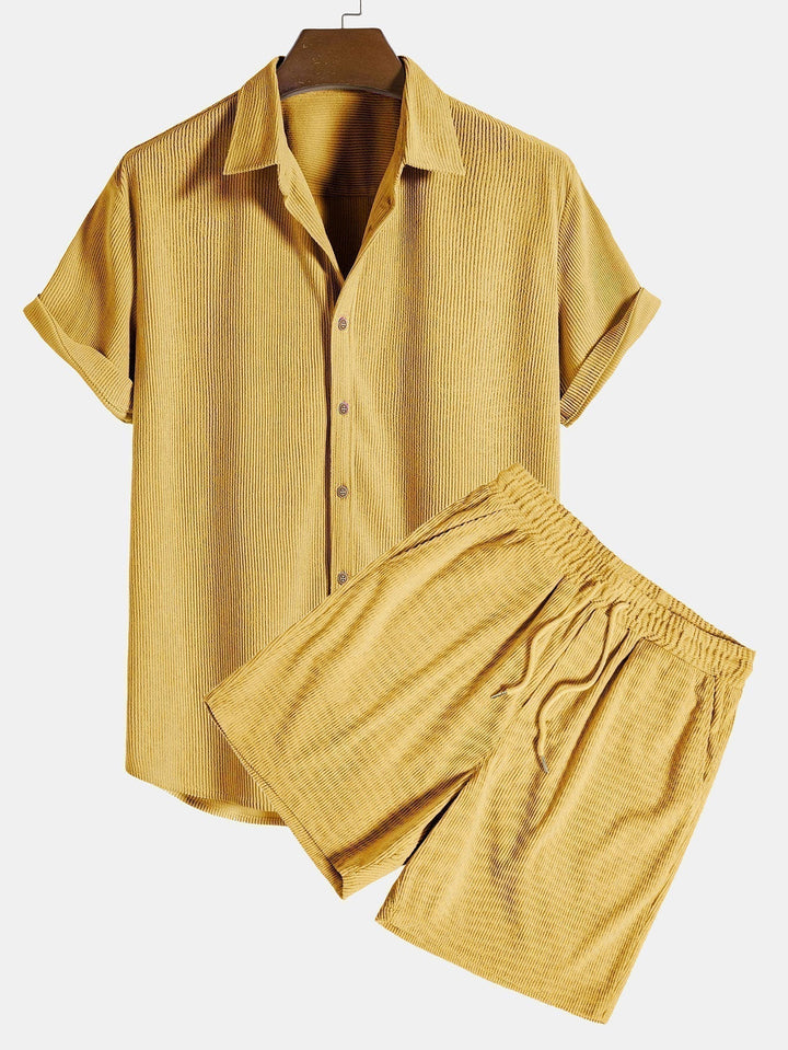 Ensemble Chemise en Velours Côtelé