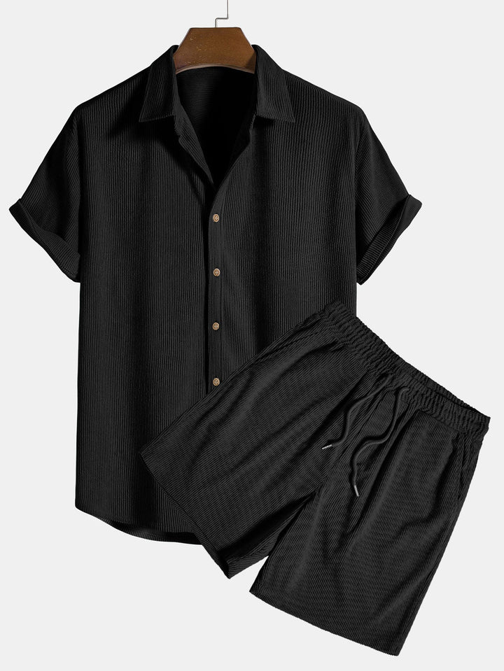 Ensemble Chemise en Velours Côtelé