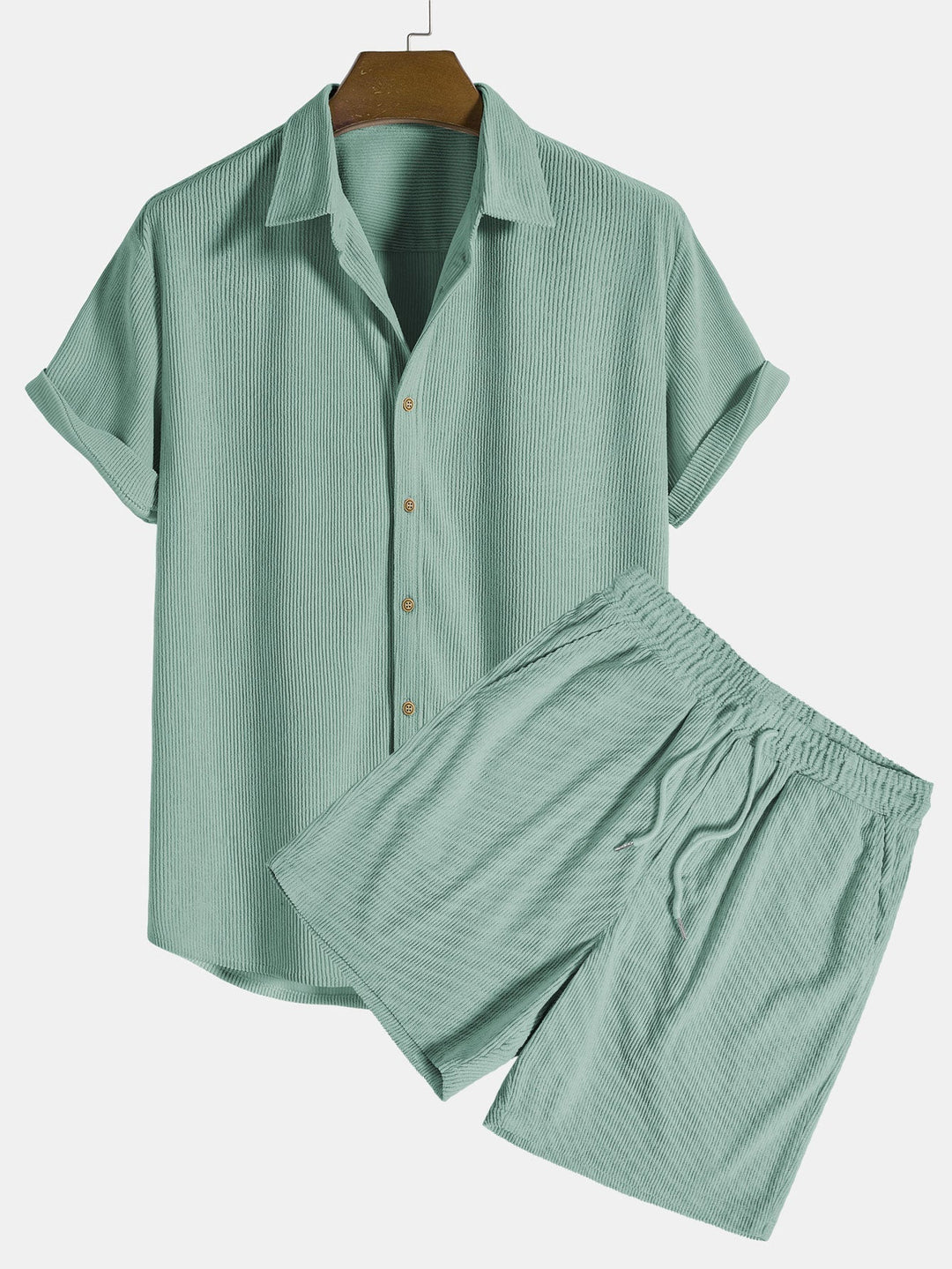 Ensemble Chemise en Velours Côtelé